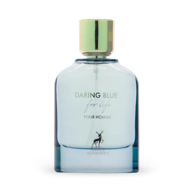 دیرینگ بلو فور لایف الحمبرا-Daring Blue For Life Maison Alhambra EDP 100ML-شیشه عطر