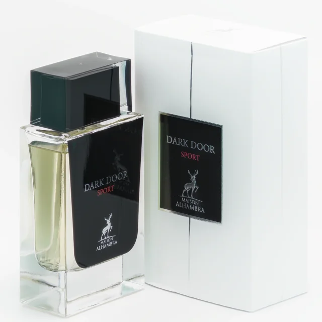 Dark Door Sport Maison Alhambra EDP 100ML - شیشه و جعبه عطر نمای جلو