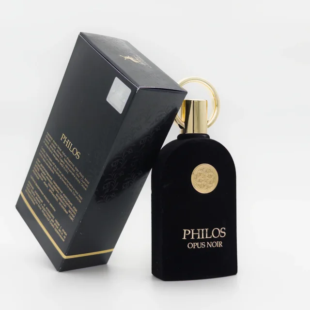 فیلوس اپوس نویر الحمبرا - Philos Opus Noir-بطری وجعبه عطر  و هولوگرام اصالت کالا