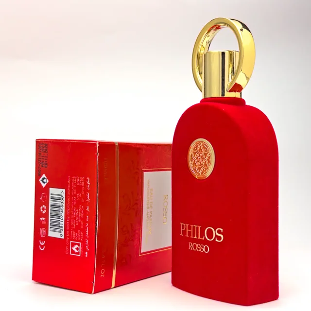 Philos Rosso Maison Alhambra EDP 100ML - فیلوس رو سو الحمبرا -  بطری و جعبه عطر  و بارکد و بچ نامبر