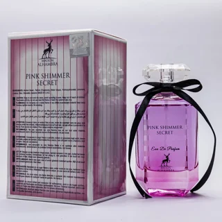 پینک شیمر سکرت الحمبرا - Pink Shimmer Secret 100ml -شیشه عطر و جعبه لیبل اصالت کالا